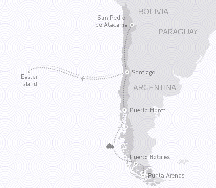 MAP ROUTE CHILE