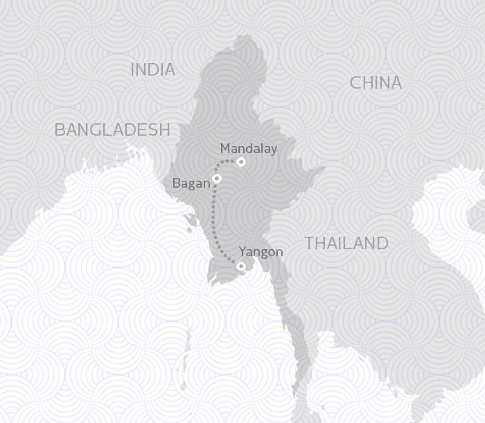 MAP ROUTE MYANMAR