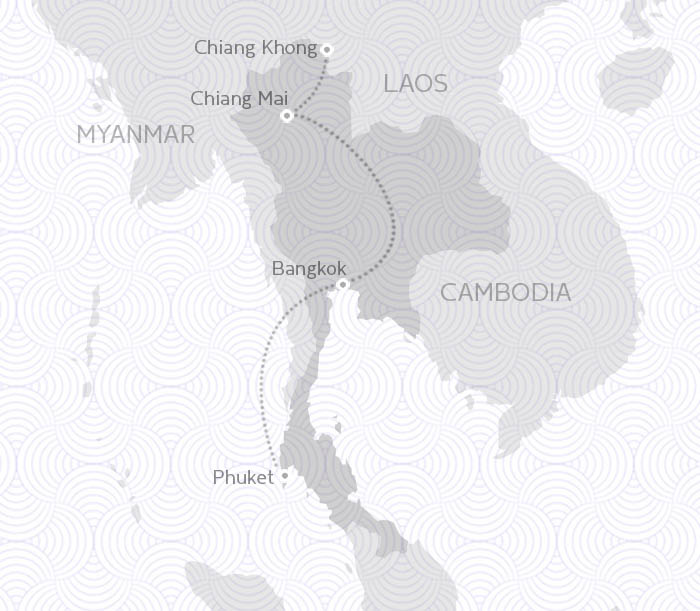 MAP ROUTE THAILAND