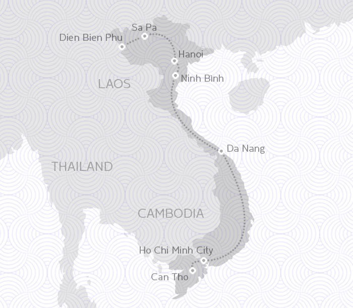 MAP ROUTE VIETNAM