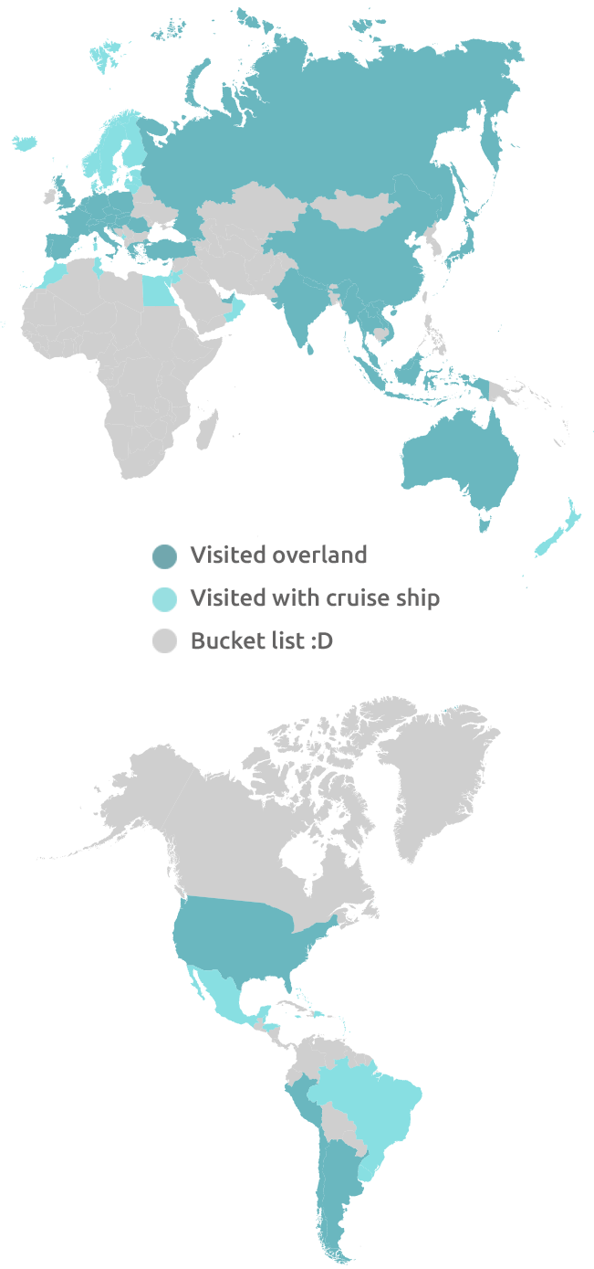 WORLD MAP VISITED MOBILE ENGLISH