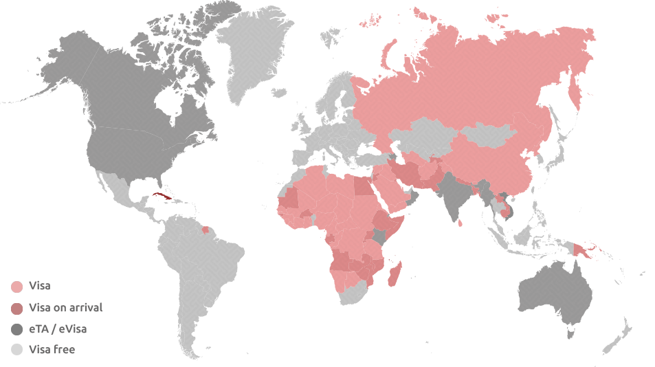 WORLD MAP VISA GERMANY